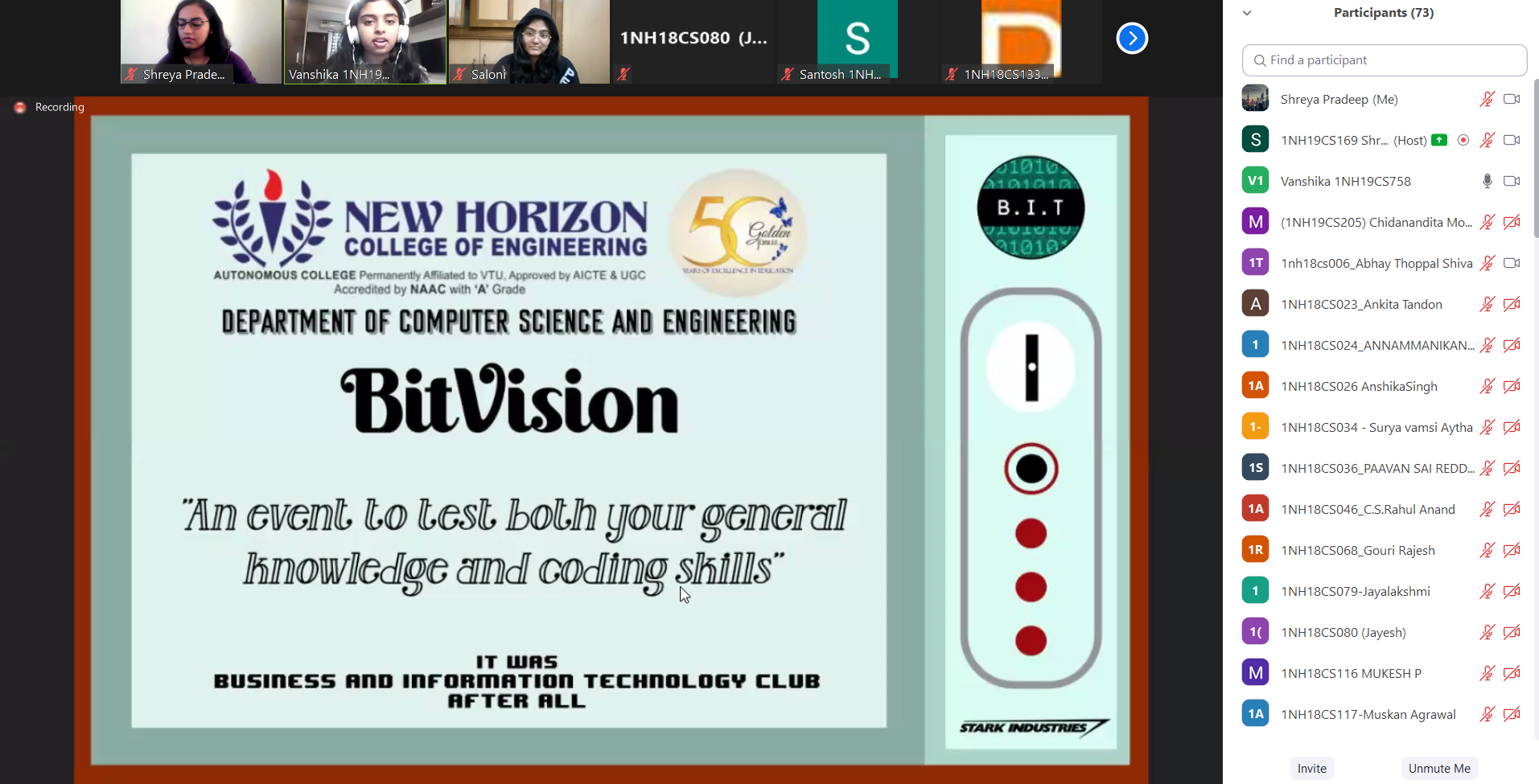 Bit Vision | NHCE Computer Science Engineering