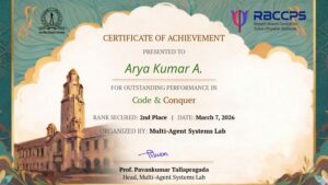 A Remarkable Achievement in Code & Conquer Arya page 0001